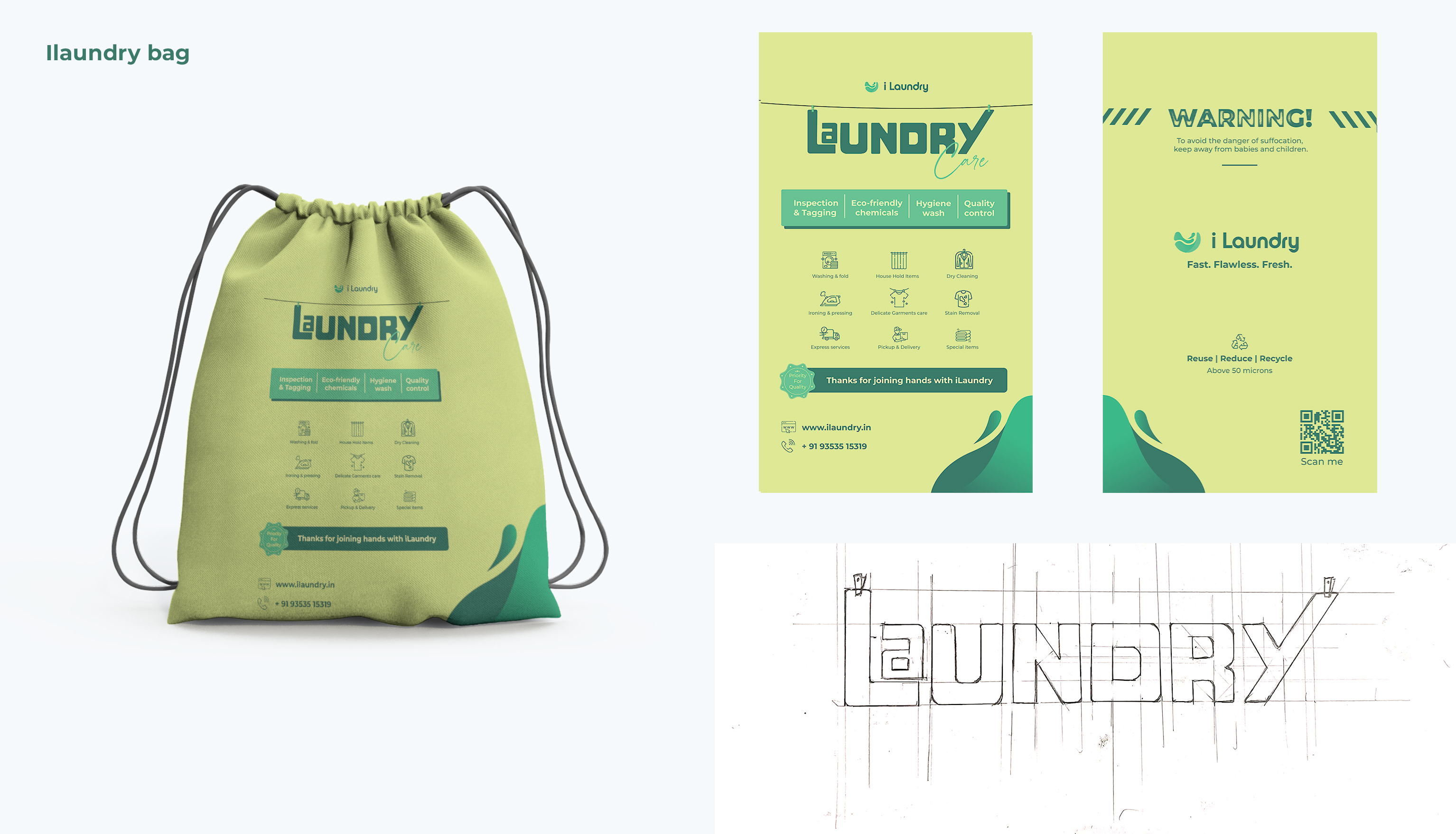i Laundry packaging and brand kit